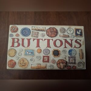 Vintage Button Box & Button Collection